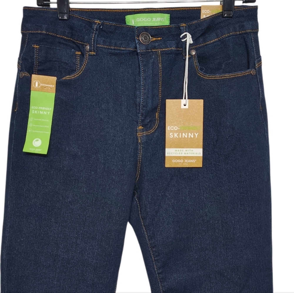NWT! Groovy Gogo Vibe Dark Wash Skinny Jeans Size 13 - Picture 6 of 9